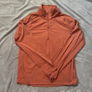 Rust Orange Quarter-Zip Pullover